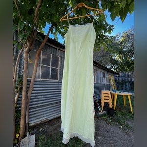 Dosa 100% silk dress, light green